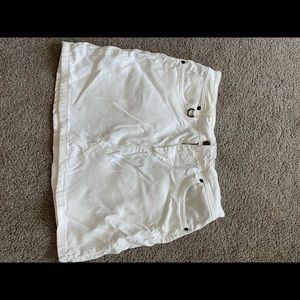 Burberry white jeans skirt